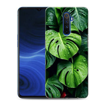 Силиконовый противоударный чехол на Realme X2 Pro с принтом Листья