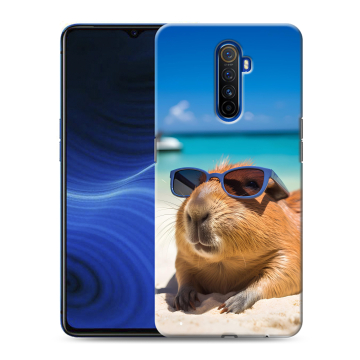 Силиконовый противоударный чехол на Realme X2 Pro с принтом Капибара