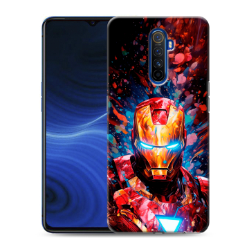 Силиконовый противоударный чехол на Realme X2 Pro с принтом Железный человек Ironman