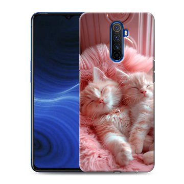 Силиконовый противоударный чехол на Realme X2 Pro с принтом котята котики Силиконовый противоударный чехол на Realme X2 Pro с принтом котята котики