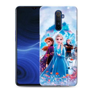 Силиконовый противоударный чехол на Realme X2 Pro с принтом Холодное сердце Frozen