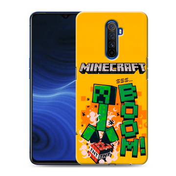 Силиконовый противоударный чехол на Realme X2 Pro с принтом Майнкрафт Minecraft