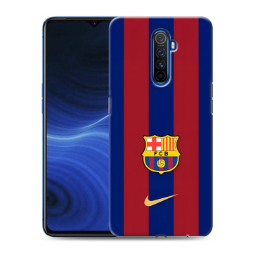 Силиконовый противоударный чехол на Realme X2 Pro с принтом Барселона Barcelona