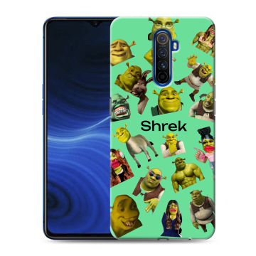 Силиконовый противоударный чехол на Realme X2 Pro с принтом Шрек Shrek Силиконовый противоударный чехол на Realme X2 Pro с принтом Шрек Shrek