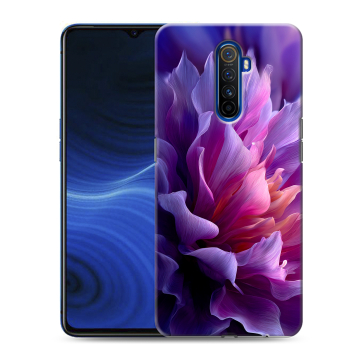 Силиконовый противоударный чехол на Realme X2 Pro с принтом женский цветы