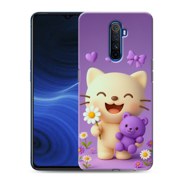 Силиконовый противоударный чехол на Realme X2 Pro с принтом для девочек