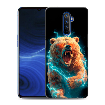 Силиконовый противоударный чехол на Realme X2 Pro с принтом Медведь Силиконовый противоударный чехол на Realme X2 Pro с принтом Медведь