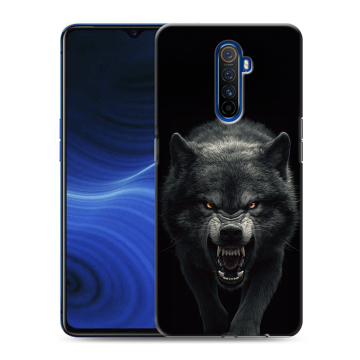 Силиконовый противоударный чехол на Realme X2 Pro с принтом Волк