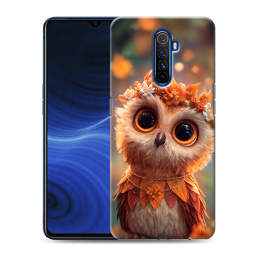 Силиконовый противоударный чехол на Realme X2 Pro с принтом Милая сова Силиконовый противоударный чехол на Realme X2 Pro с принтом Милая сова