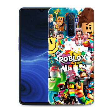 Силиконовый противоударный чехол на Realme X2 Pro с принтом Roblox Роблокс Силиконовый противоударный чехол на Realme X2 Pro с принтом Roblox Роблокс
