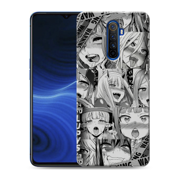 Силиконовый противоударный чехол на Realme X2 Pro с принтом Ahegao Ахегао Аниме Силиконовый противоударный чехол на Realme X2 Pro с принтом Ahegao Ахегао Аниме