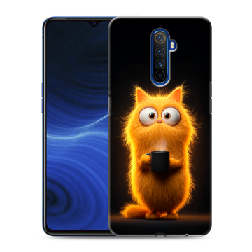 Силиконовый противоударный чехол на Realme X2 Pro с принтом Смешной кот