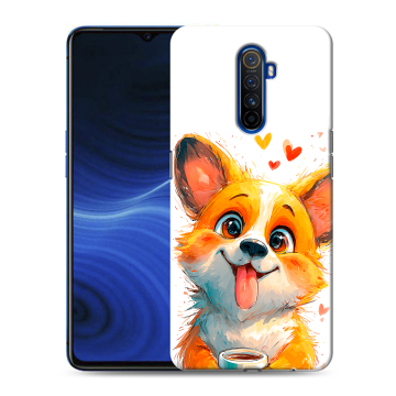 Силиконовый противоударный чехол на Realme X2 Pro с принтом корги