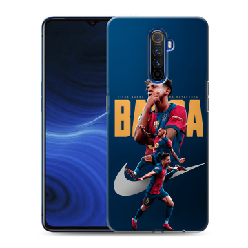 Силиконовый противоударный чехол на Realme X2 Pro с принтом Барселона Barca Yamal 