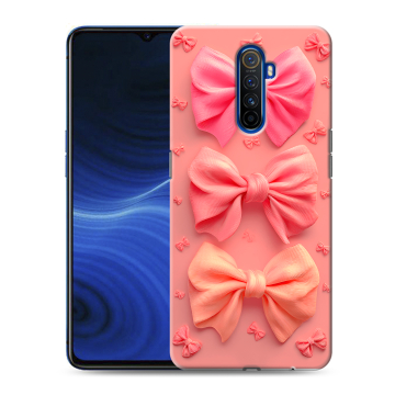Силиконовый противоударный чехол на Realme X2 Pro с принтом Розовые бантики