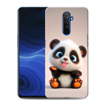 Силиконовый противоударный чехол на Realme X2 Pro с принтом милая панда