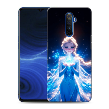 Силиконовый противоударный чехол на Realme X2 Pro с принтом Холодное сердце Frozen