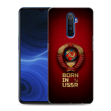 Силиконовый противоударный чехол на Realme X2 Pro с принтом Флаг Герб СССР Силиконовый противоударный чехол на Realme X2 Pro с принтом Флаг Герб СССР