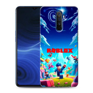 Силиконовый противоударный чехол на Realme X2 Pro с принтом Roblox Роблокс