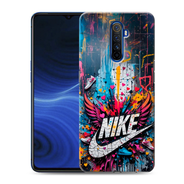 Силиконовый противоударный чехол на Realme X2 Pro с принтом Nike Найк