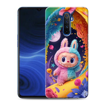 Силиконовый противоударный чехол на Realme X2 Pro с принтом Labubu Лабубу