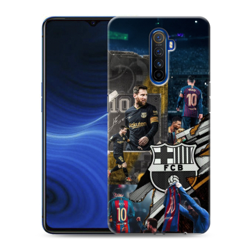 Силиконовый противоударный чехол на Realme X2 Pro с принтом Messi Barcelona