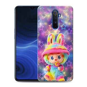 Силиконовый противоударный чехол на Realme X2 Pro с принтом Labubu Лабубу