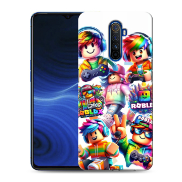 Силиконовый противоударный чехол на Realme X2 Pro с принтом Roblox Роблокс