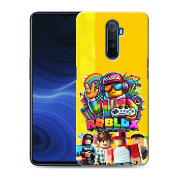 Силиконовый противоударный чехол на Realme X2 Pro с принтом Roblox Роблокс