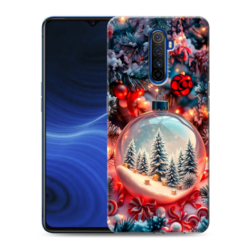 Силиконовый противоударный чехол на Realme X2 Pro с принтом Новый год Силиконовый противоударный чехол на Realme X2 Pro с принтом Новый год