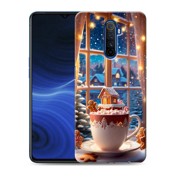 Силиконовый противоударный чехол на Realme X2 Pro с принтом Новый год Силиконовый противоударный чехол на Realme X2 Pro с принтом Новый год