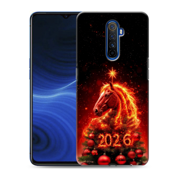 Силиконовый противоударный чехол на Realme X2 Pro с принтом Новый год Силиконовый противоударный чехол на Realme X2 Pro с принтом Новый год