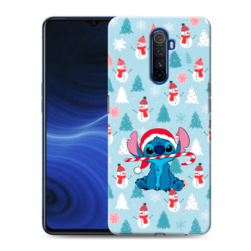 Силиконовый противоударный чехол на Realme X2 Pro с принтом Стич Новый год Силиконовый противоударный чехол на Realme X2 Pro с принтом Стич Новый год