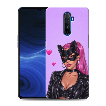 Силиконовый противоударный чехол на Realme X2 Pro с принтом женский Силиконовый противоударный чехол на Realme X2 Pro с принтом женский