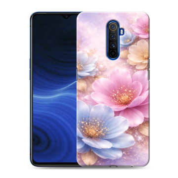 Силиконовый противоударный чехол на Realme X2 Pro с принтом женский
