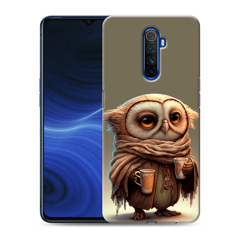Силиконовый противоударный чехол на Realme X2 Pro с принтом Сова Силиконовый противоударный чехол на Realme X2 Pro с принтом Сова