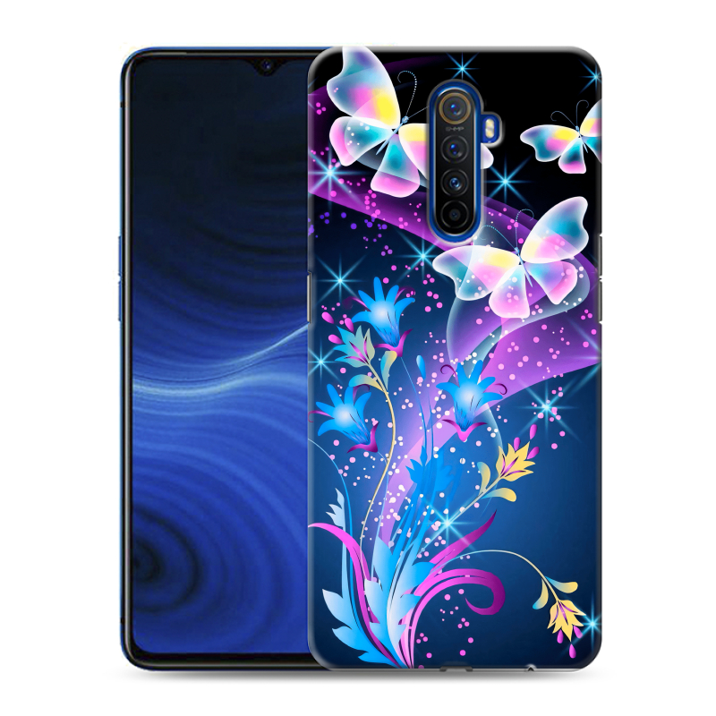 Пластиковый чехол на Realme X2 Pro с принтом Бабочки Пластиковый чехол на Realme X2 Pro с принтом Бабочки