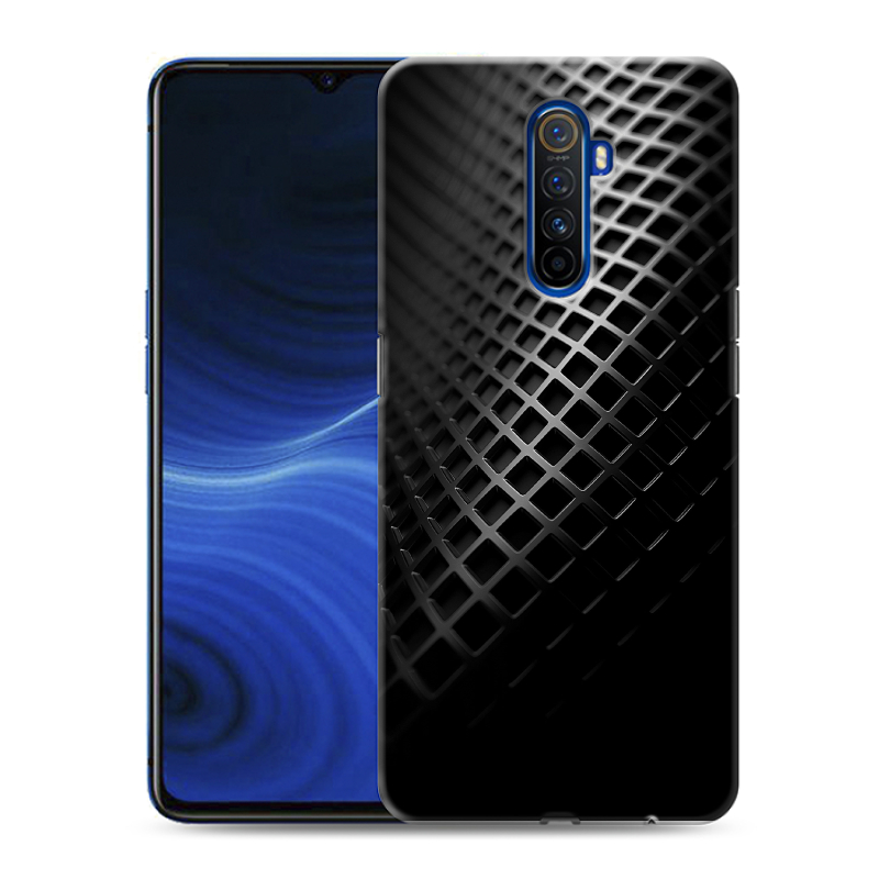 Силиконовый противоударный чехол на Realme X2 Pro с принтом Текстура металла Силиконовый противоударный чехол на Realme X2 Pro с принтом Текстура металла
