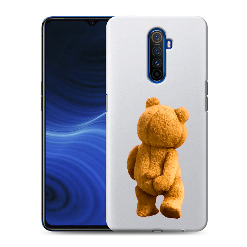 Силиконовый противоударный чехол на Realme X2 Pro с принтом Медведь Силиконовый противоударный чехол на Realme X2 Pro с принтом Медведь