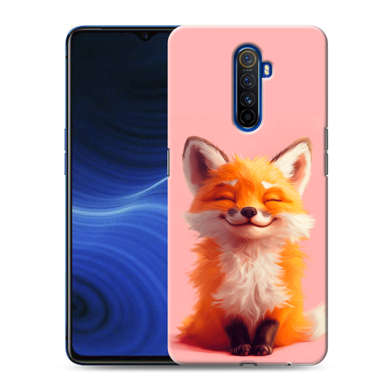 Пластиковый чехол на Realme X2 Pro с принтом милая лиса Пластиковый чехол на Realme X2 Pro с принтом милая лиса