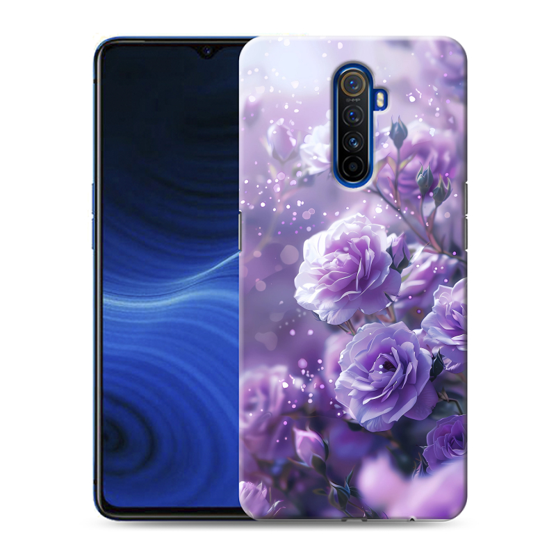Силиконовый противоударный чехол на Realme X2 Pro с принтом Розы цветы Силиконовый противоударный чехол на Realme X2 Pro с принтом Розы цветы