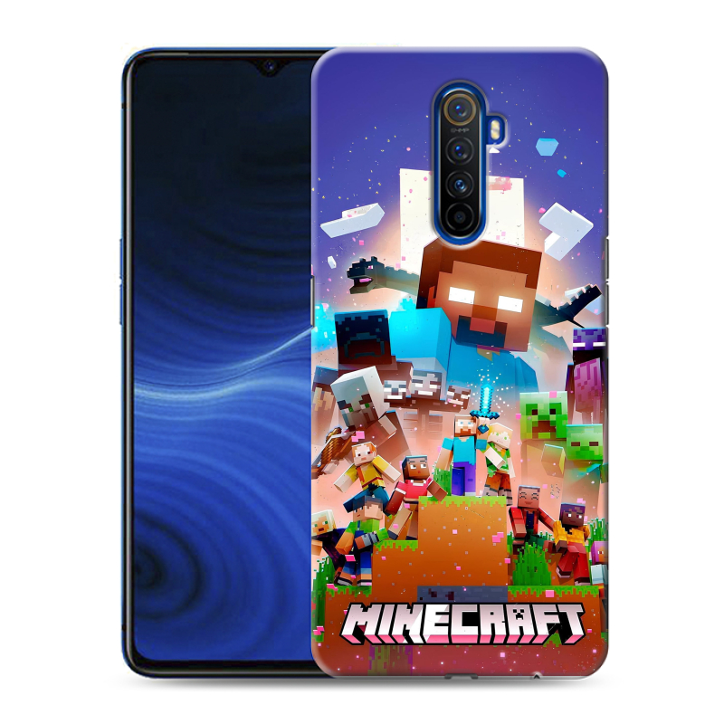 Силиконовый противоударный чехол на Realme X2 Pro с принтом Майнкрафт Minecraft Силиконовый противоударный чехол на Realme X2 Pro с принтом Майнкрафт Minecraft