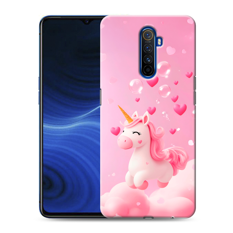 Силиконовый противоударный чехол на Realme X2 Pro с принтом Единорог Силиконовый противоударный чехол на Realme X2 Pro с принтом Единорог