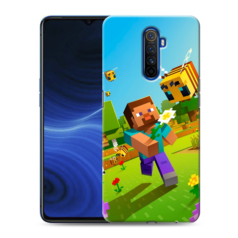 Силиконовый противоударный чехол на Realme X2 Pro с принтом Майнкрафт Minecraft Силиконовый противоударный чехол на Realme X2 Pro с принтом Майнкрафт Minecraft