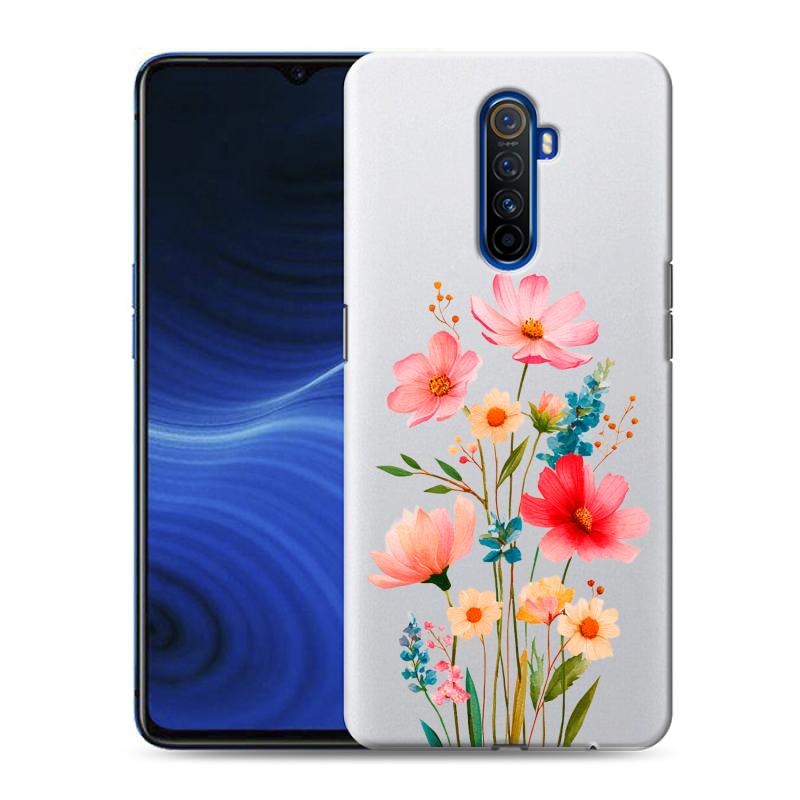 Пластиковый чехол на Realme X2 Pro с принтом Цветы Пластиковый чехол на Realme X2 Pro с принтом Цветы