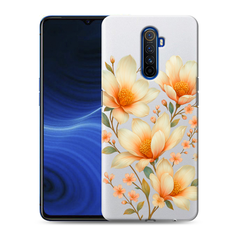 Пластиковый чехол на Realme X2 Pro с принтом Цветы Пластиковый чехол на Realme X2 Pro с принтом Цветы