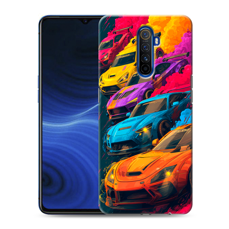 Пластиковый чехол на Realme X2 Pro с принтом Тачки Пластиковый чехол на Realme X2 Pro с принтом Тачки