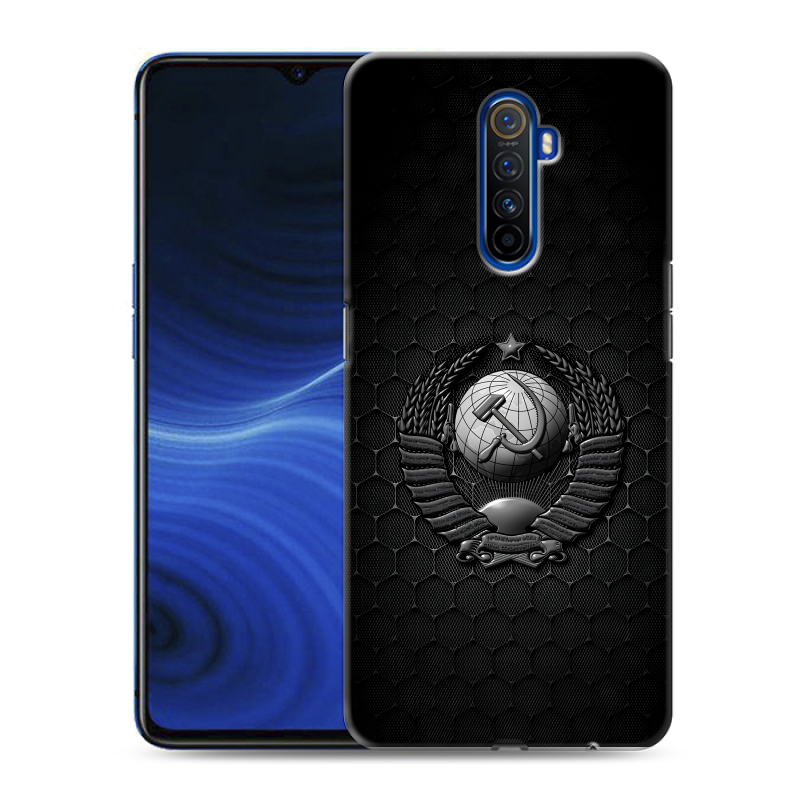 Пластиковый чехол на Realme X2 Pro с принтом Герб Флаг СССР Пластиковый чехол на Realme X2 Pro с принтом Герб Флаг СССР