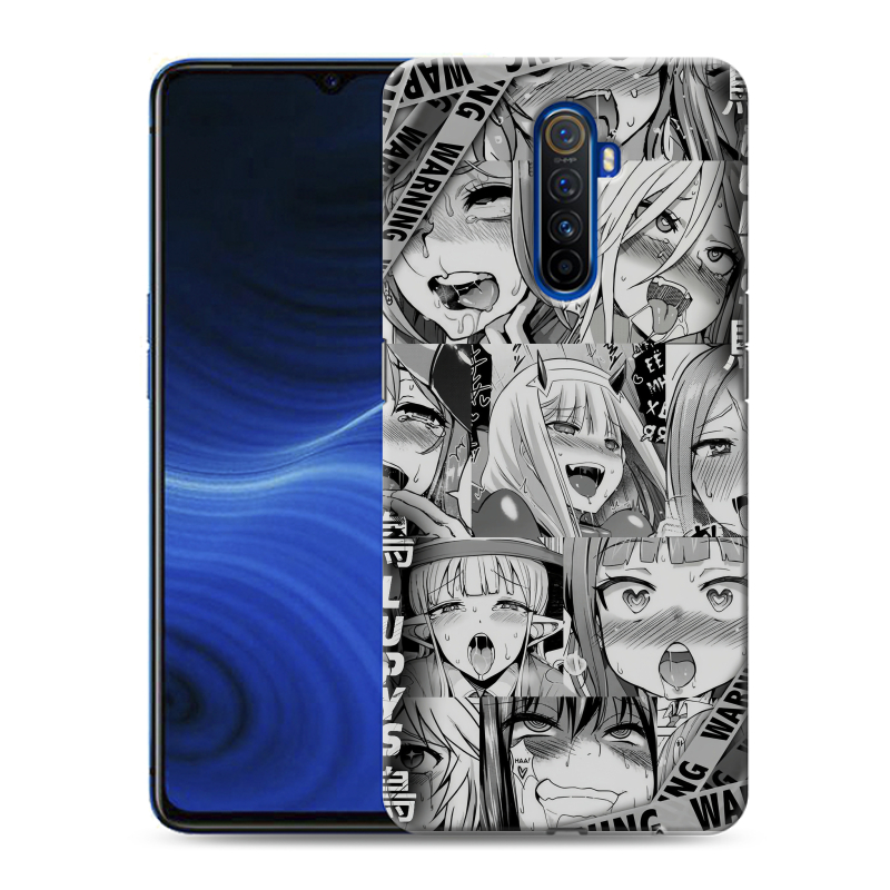 Силиконовый противоударный чехол на Realme X2 Pro с принтом Ahegao Ахегао Аниме Силиконовый противоударный чехол на Realme X2 Pro с принтом Ahegao Ахегао Аниме