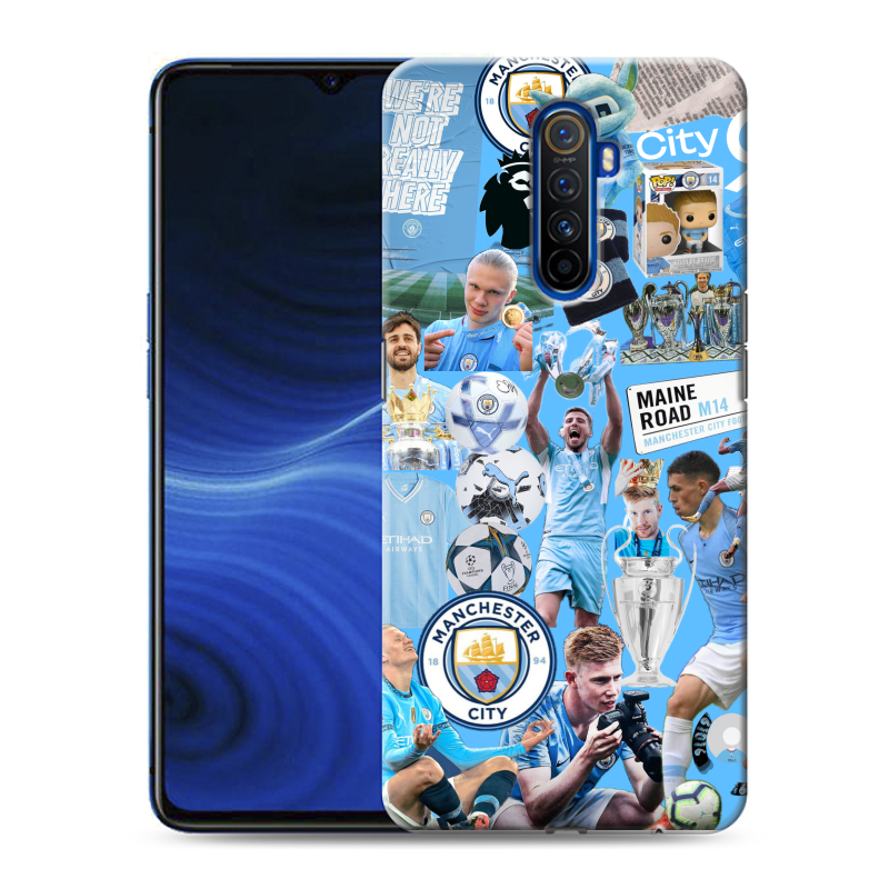 Силиконовый противоударный чехол на Realme X2 Pro с принтом Man City Манчестер Сити Силиконовый противоударный чехол на Realme X2 Pro с принтом Man City Манчестер Сити